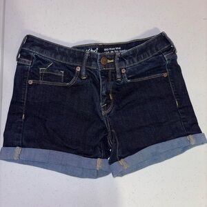 Mossimo Supply Co. Mid Rise Midi Indigo Jean Shorts
